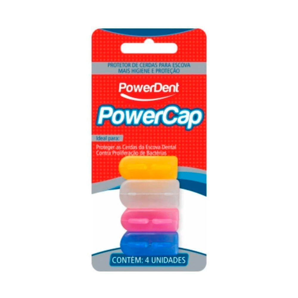 Protetor de Cerdas para Escova PowerDent PowerCap Cores Sortidas 4 Unidades em Oferta na Shopee