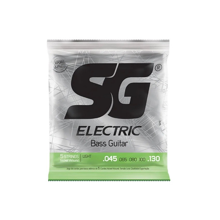 Encordoamento Sg Para Contra Baixo 5 Cordas 045 Nickel Leve