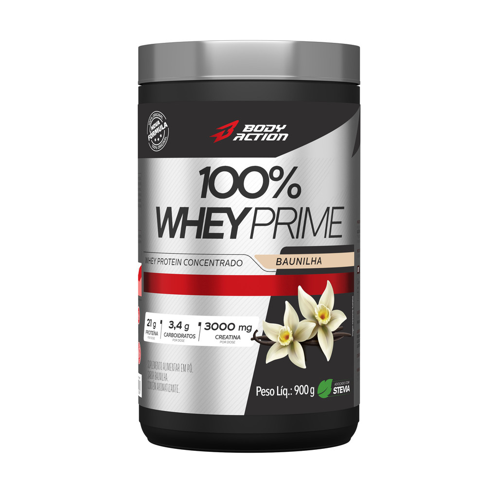 Whey Protein | 100% Whey Prime | 21g Proteína | 900g - Bodyaction