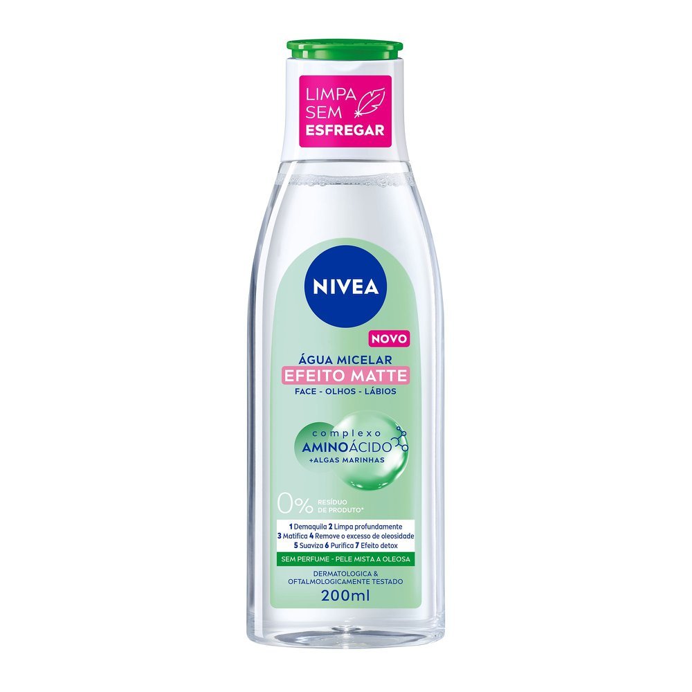 Água Micelar Nivea MicellAIR Solução de Limpeza 7 em 1 Efeito Matte 200ml em Oferta na Shopee