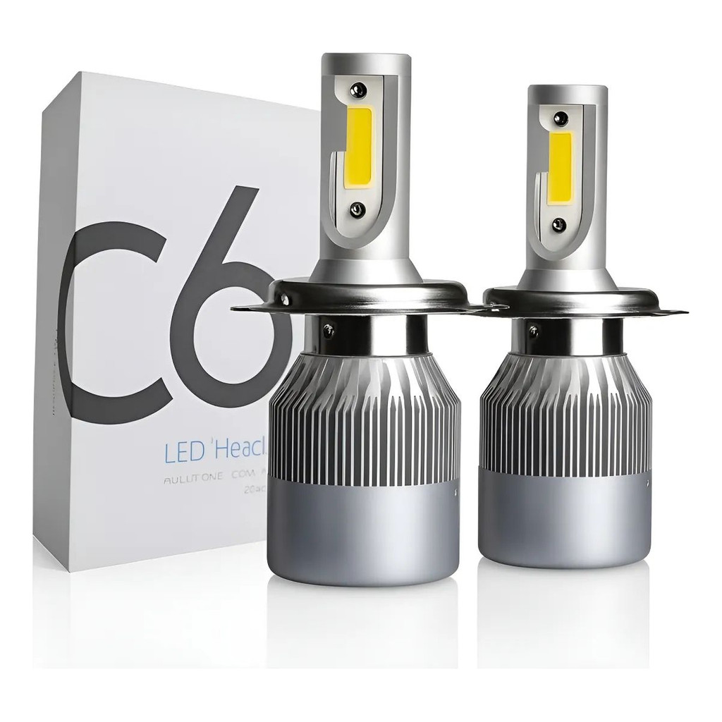 Lampada Kit Super Led C6 H16 H11 Hb3 6000k 36w 4800lm Branca