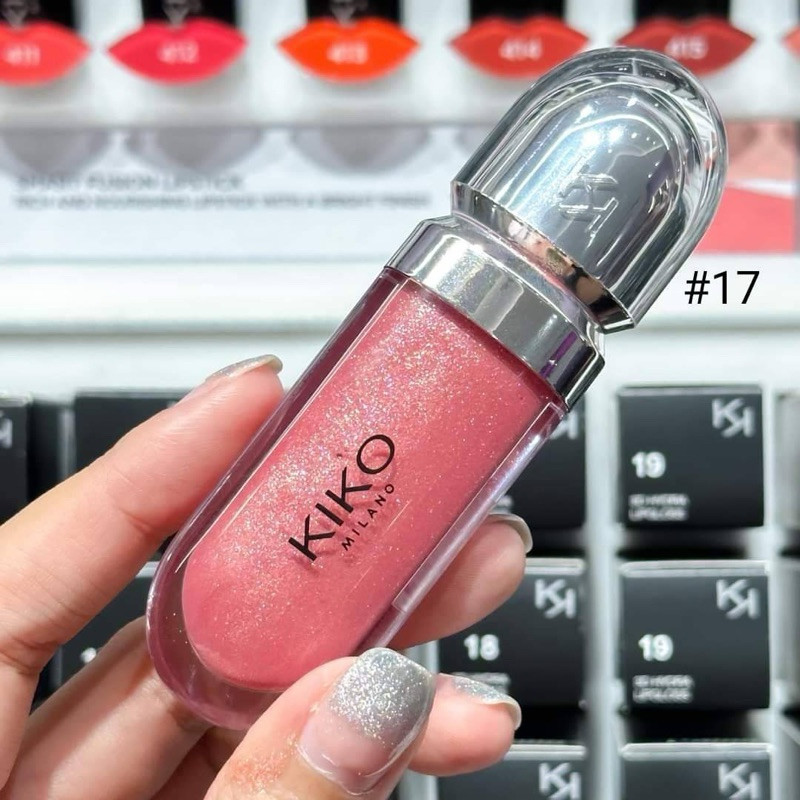 Kiko MILANO 3D Lip Glaze Water Gloss Honey Lipstick Mirror Glass para Lábios Opacos com Cor de Lábios Brilhante e Delica