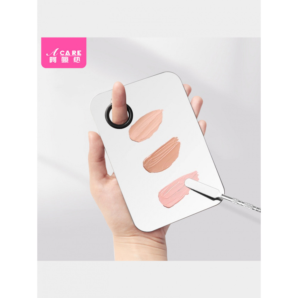 Paleta A1zfq001-Fácil de usar paleta de base líquida faca de ajuste de maquiagem vara portátil perfurado maquiador