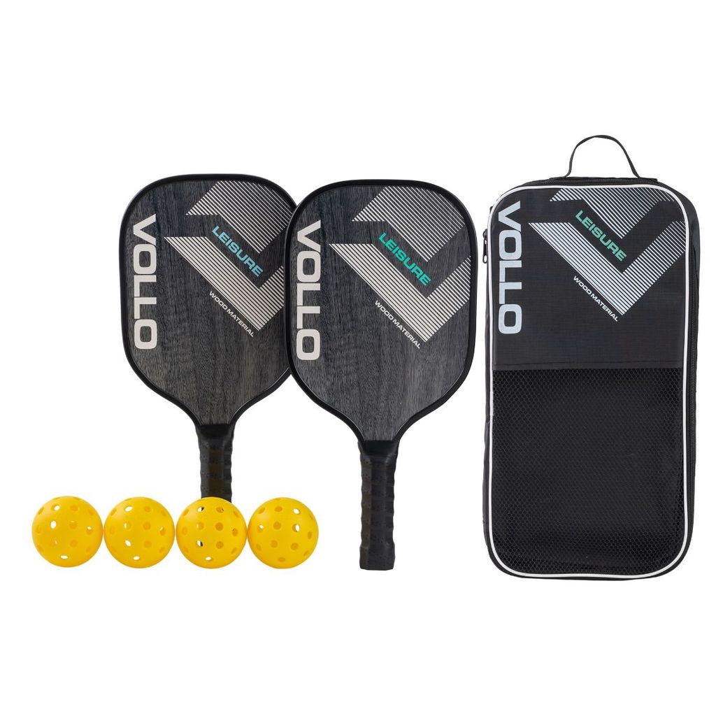 Kit Pickleball Lazer 2 Raquetes 4 Bolas e Bolsa Vollo