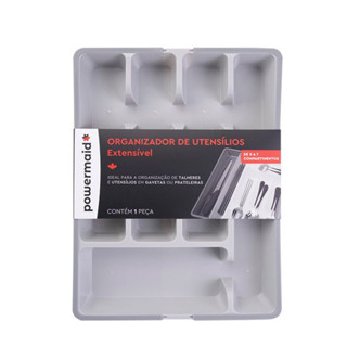 Organizador Talheres Extensível 7 Divisórias Powermaid em Oferta na Shopee