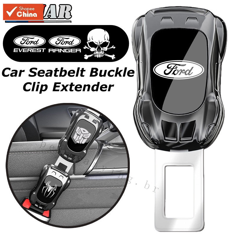 1/2 Unidades Extensor de Fivela de Cinto de Segurança para Carro Ford, Conversor Estilo Esportivo, Elimina Ruído, Par RE