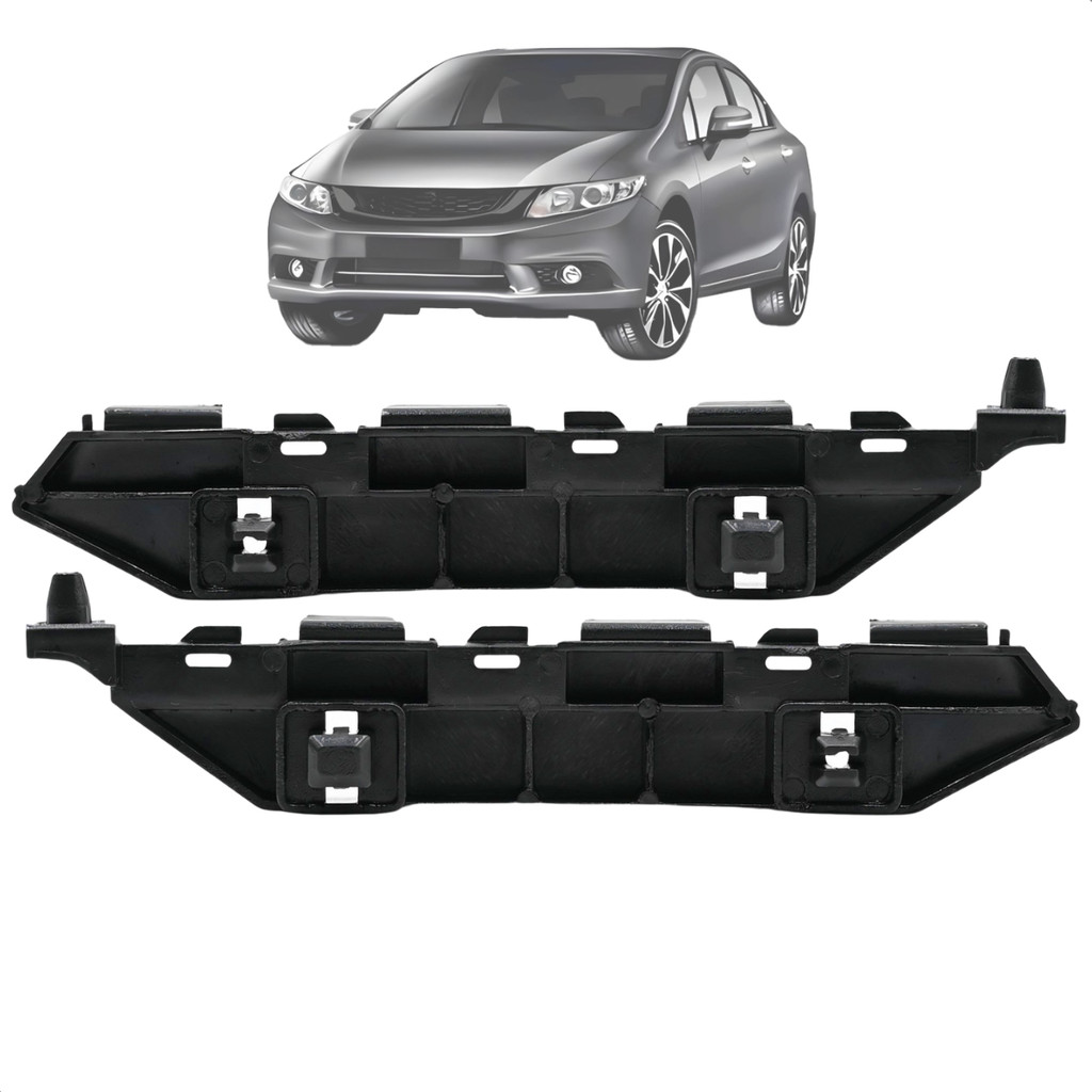 Par Guia Suporte Parachoque Dianteiro Civic 2012 2013 2014 2015 2016