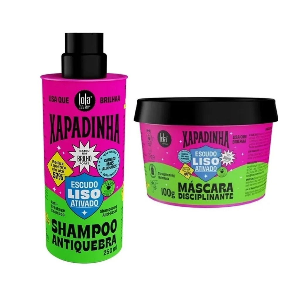 Kit Lola Xapadinha Shampoo 250ml + Mascara 100ml em Oferta na Shopee