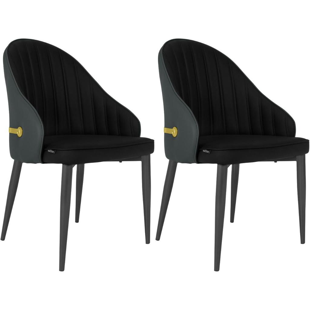 Kit 2 Cadeiras de Jantar Estofada Design La Martina em Oferta na Shopee