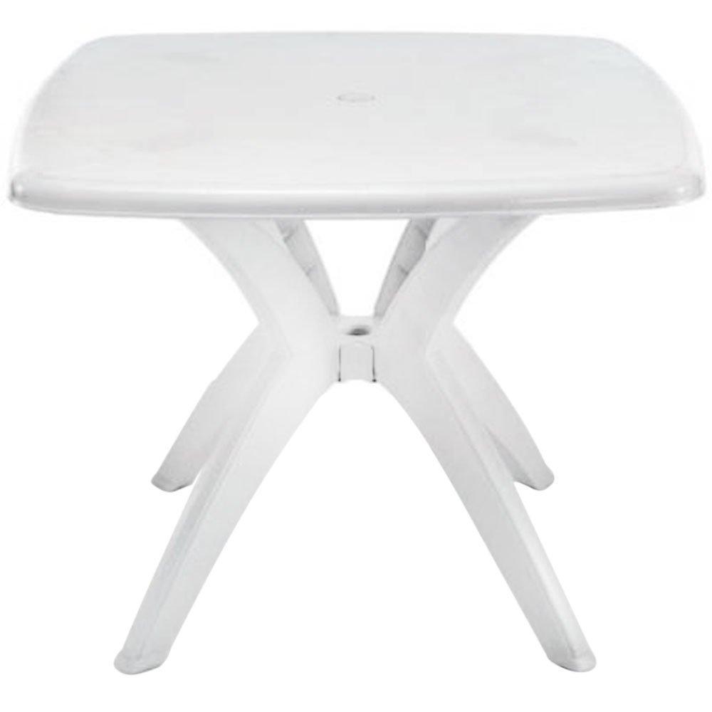 Mesa Desmontável Quartzo Branca 92x92cm Lar Plásticos