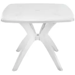 Mesa Desmontável Quartzo Branca 92x92cm Lar Plásticos