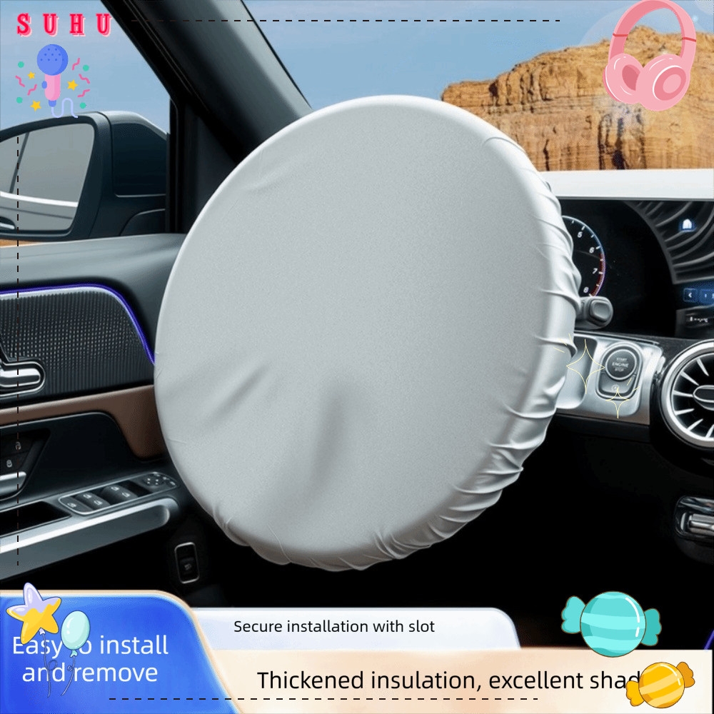 SUHU Capa Para Volante De Carro , Dobrável Resistente Ao Calor Proteção Solar , Bolsa De Armazenamento Elástica Leve