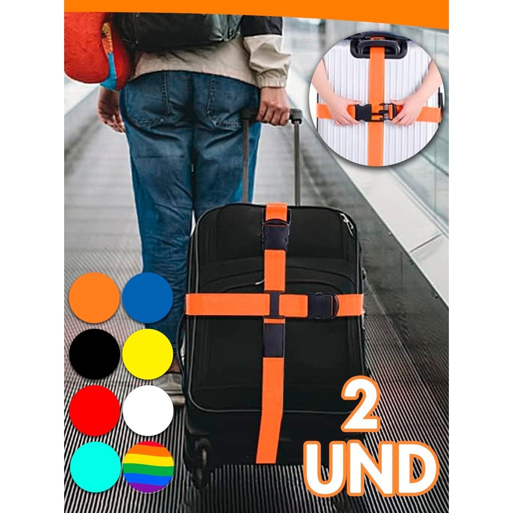 Kit Com 2 Cintas Para Mala De Viagem Fivela Proteção Bagagem Segurança Anti Furto Salte Oficial