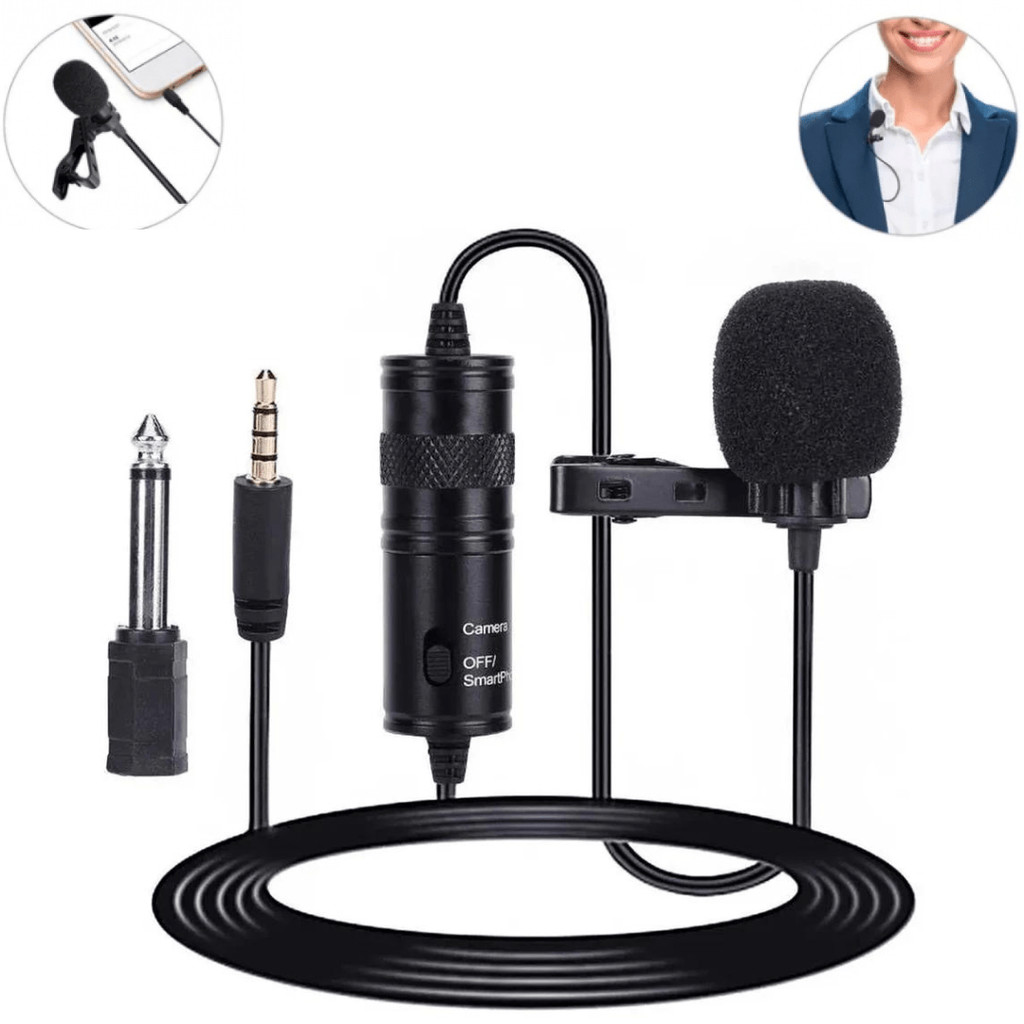 Microfone de lapela profissional para celular android- ios- notebook