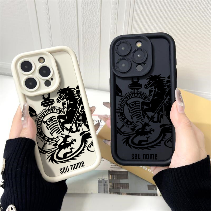 Capinha personalizada Clube de Futebol Corinthians Para iPhone 11 normal 13 15 14 17 16 Pro Max 13 15 Plus 12 pro capa