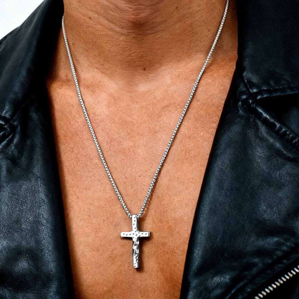 Vnox Cesta De Páscoa Stuffers-Colar De Cruz Para Homens Colares De Crucifixo Exclusivos Presente De Natal Religioso Cris