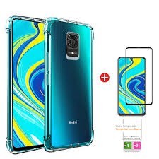 Kit Capa Anti Shock + Película De Vidro 3D/9D Redmi Note 9 Pro em Oferta na Shopee