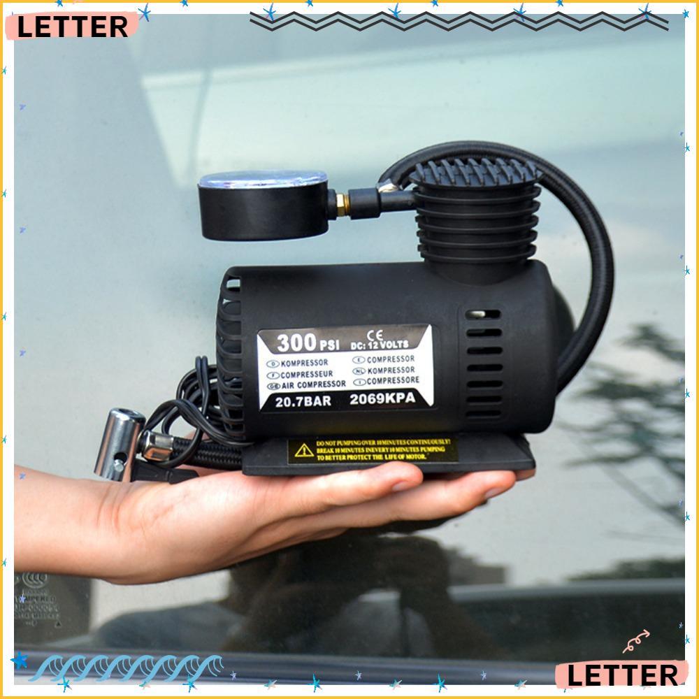 Inflador De Pneus De Compressor De Letras , DC 12V Com Medidor De Pressão Mecânico Bomba De Pneu Automotivo , Bicicletas