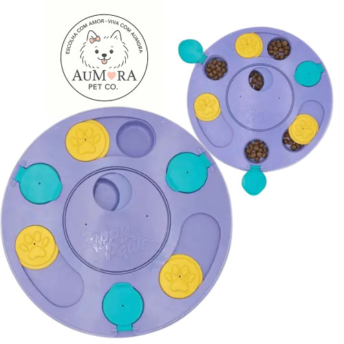 Tabuleiro Interativo e comedouro lento para cães Smarty Paws Puzzle Purple Zippy Paws