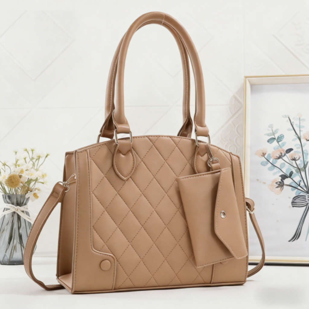 Bolsa Mochila Feminina Grande De Ombro Com Alça Transversal De Couro PU TM9034
