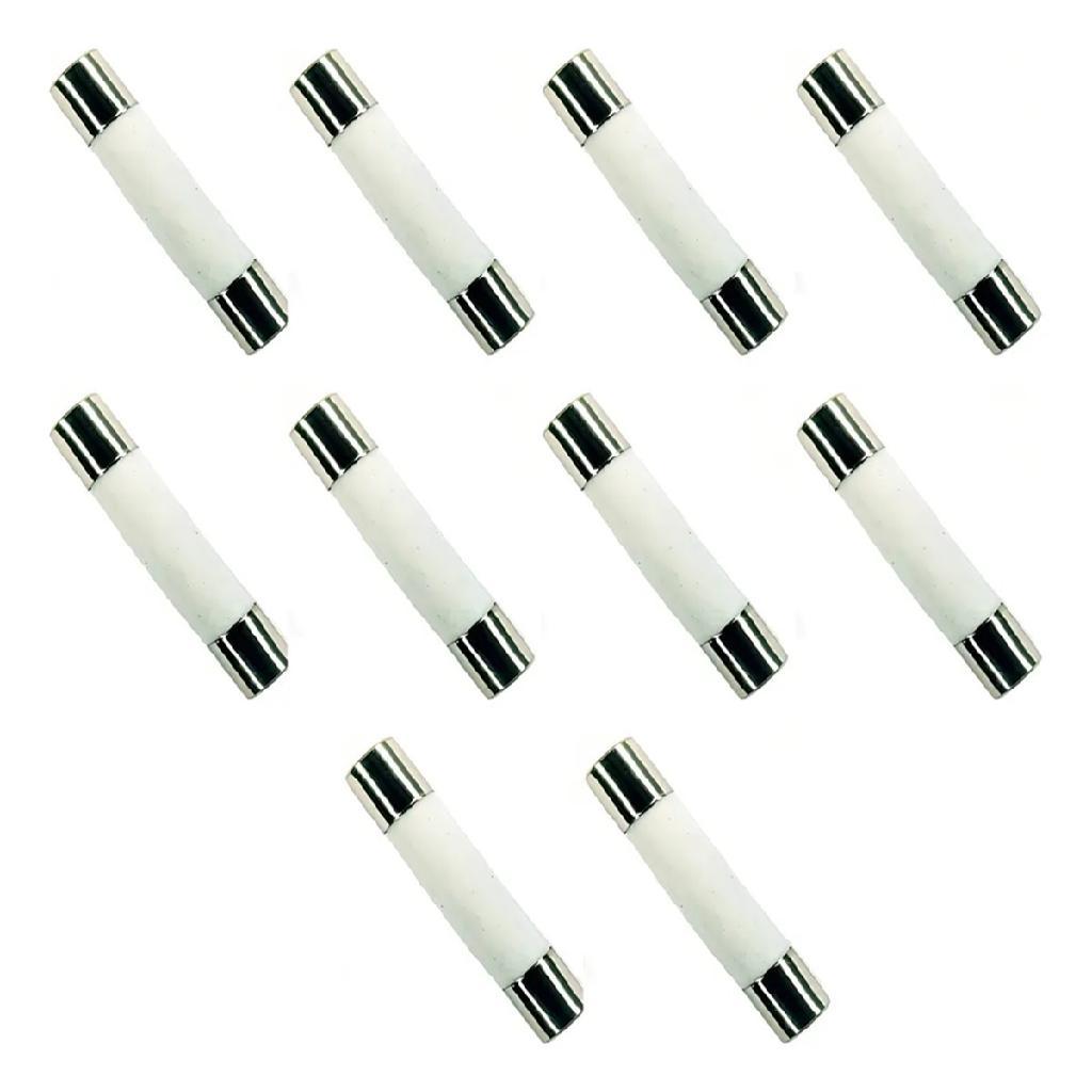 Fusível Microondas 15A 6x30mm Cerâmico Kit 25 Peças