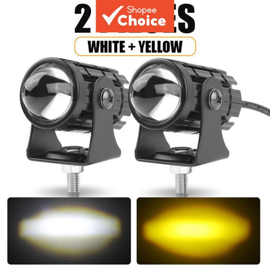 MDL Estilo H4 LED Farol 2PCS Interruptor À Prova D'água Mini Projetor De Luz De Condução Fisheye