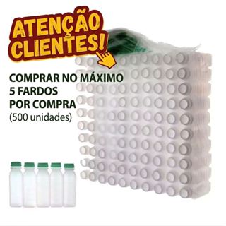 Garrafa Plástica Descartável Para Sucos/Caldo De Cana/ Água De Coco - 300 ML - 100 unidades em Oferta na Shopee