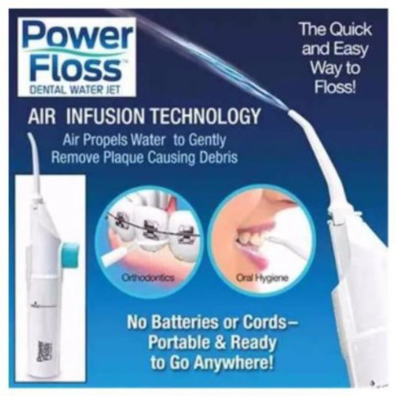 Irrigador Dental Portátil Power Floss Jato Potente Limpeza Bucal Profunda