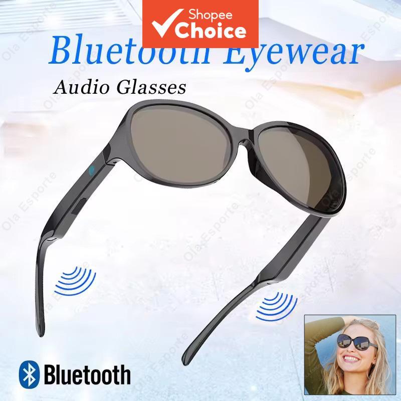 Novos óculos inteligentes Bluetooth à prova d'água de condução óssea sem as mãos, música, óculos de sol para todos os