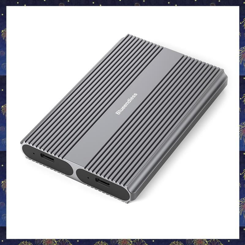 Gabinete SSD Dual Bay NVMe M . 2 Caixa De Disco Rígido 10 Gbps USB C 3.2 GEN2 Adaptador De Externo