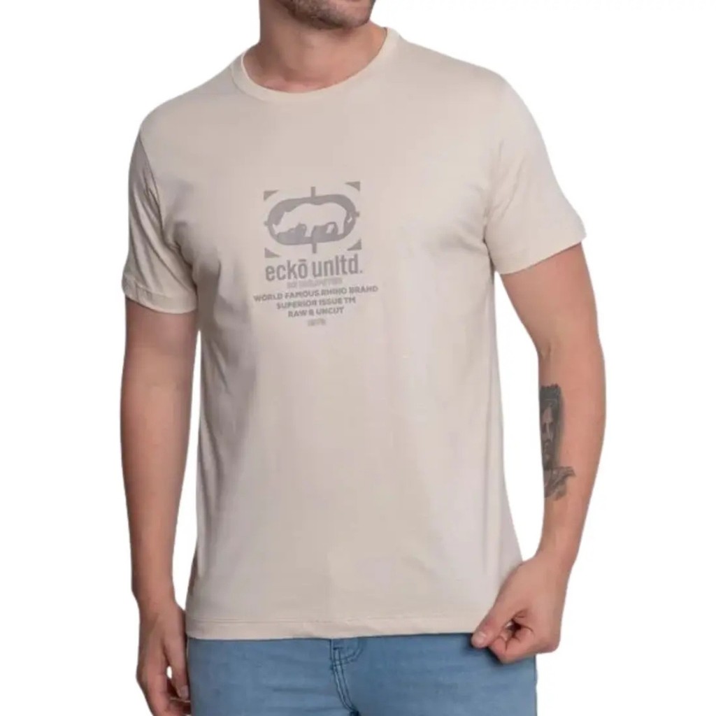 Camiseta Ecko Epic Areia em Oferta na Shopee