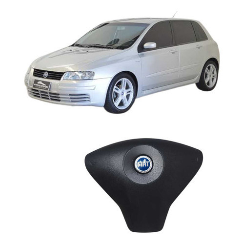 Tampa Capa Central Volante Fiat Stilo 2002 Preto