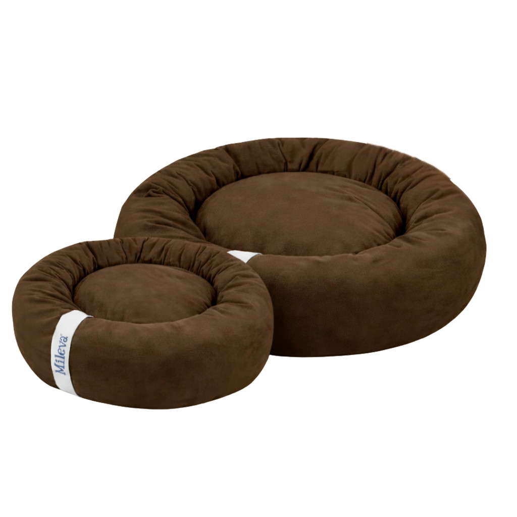 Kit 2 Camas Pet cães e gatos Marrom Tam 50 e 70cm apoio nas laterais ideal para filhotes e adultos conforto todo o dia