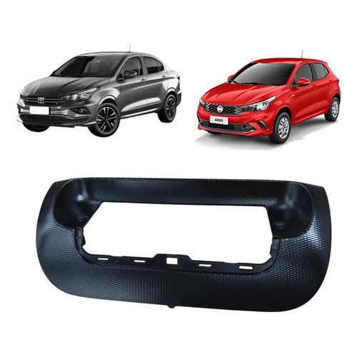 Moldura Central Rádio Fiat Cronos Argo 2018 A 2025 Preto