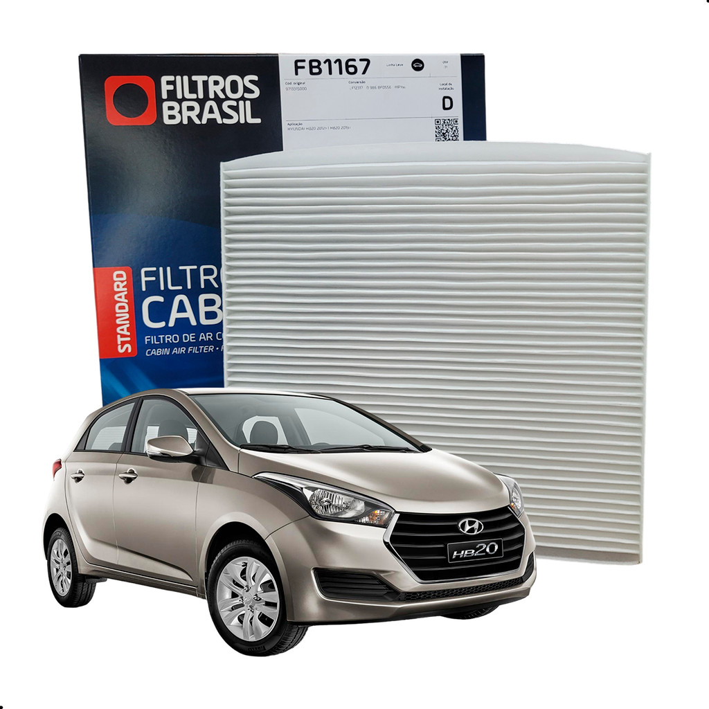 Filtro Cabine Ar Condicionado Para Hyundai Hb20 Confort Premium 2012 A 2024