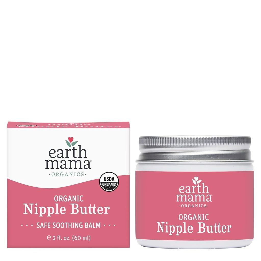 Manteiga Orgânica para Mamilo Earth Mama ™ |   Creme para Mamilos Seguro para Amamentação |   Essenciais Pós-parto para 
