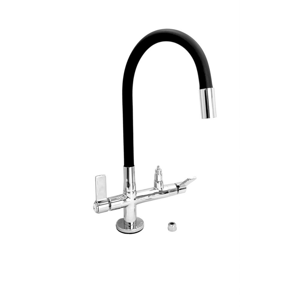 Torneira De Cozinha Bancada 5/8 Flexível Purificador 1/4 Preto