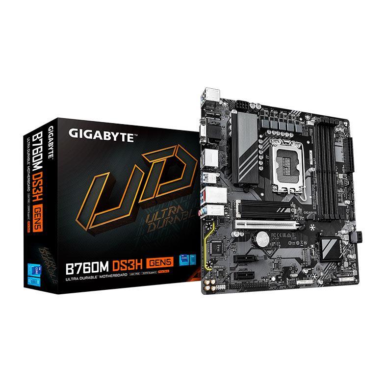 Placa Mae Gigabyte B760M DS3H, DDR5, LGA1700, M-ATX, Chipset Intel B760, B760M-DS3H-GEN5 (Pichau Oficial)