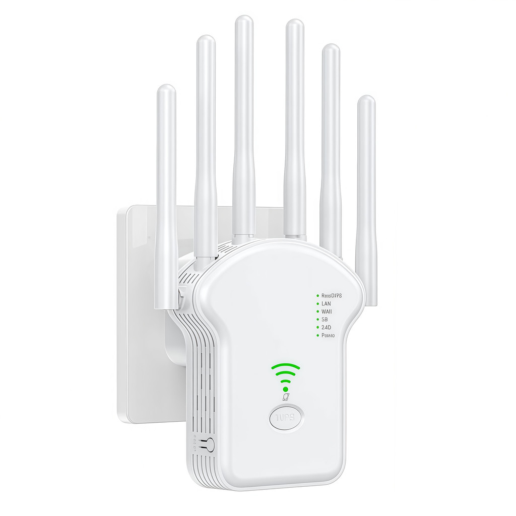 Repetidor WiFi 300Mbps 6 Antenas Amplificador de Sinal Wireless com WPS