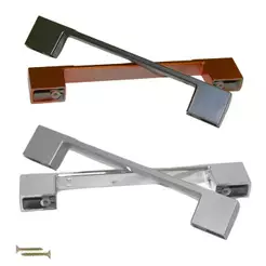 Kit c/ 2 Puxadores Plásticos para Gavetas e Portas Sense 128mm e Parafusos