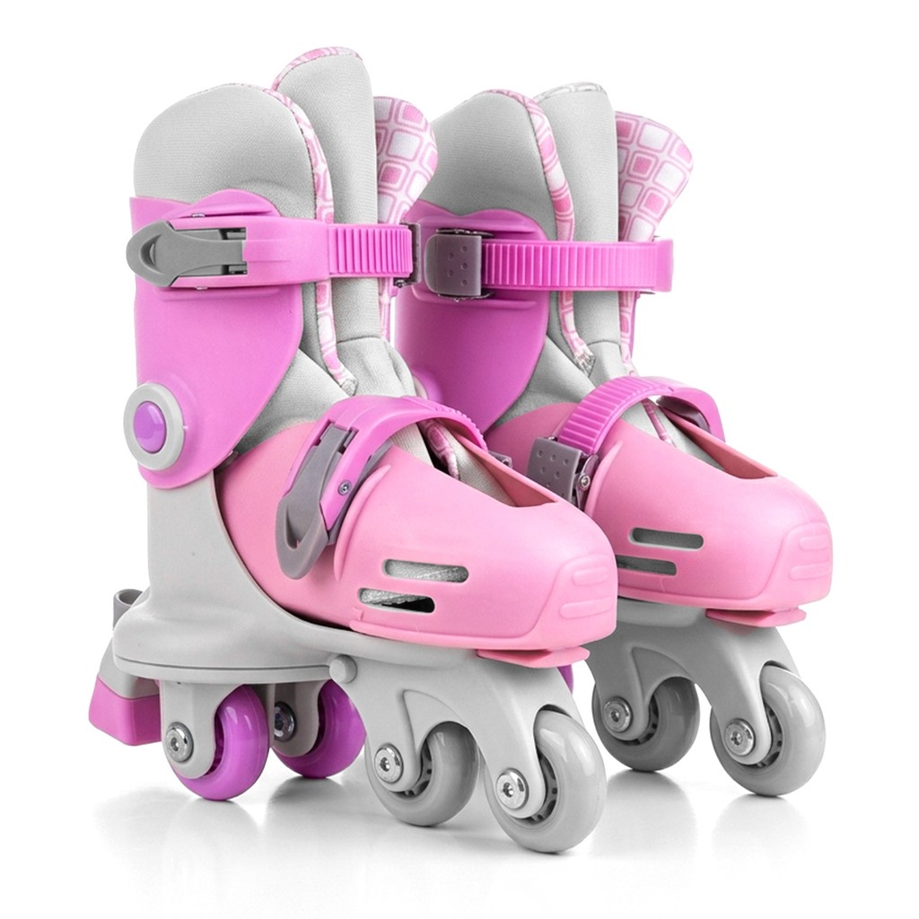 Patins Roller Spin Tamanho Ajustável Triline E Inline 4 Rodas Juvenil