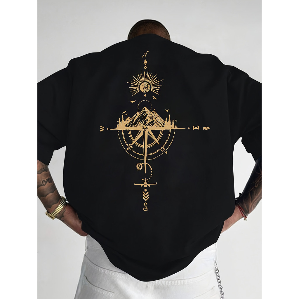 Camiseta Masculina Estampada Leve e Respirável Caminhada