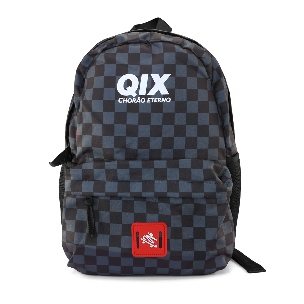 Mochila QIX Chorão Eterno Preto Cinza Escolar Universitária Masculina Feminina Básica Resistente