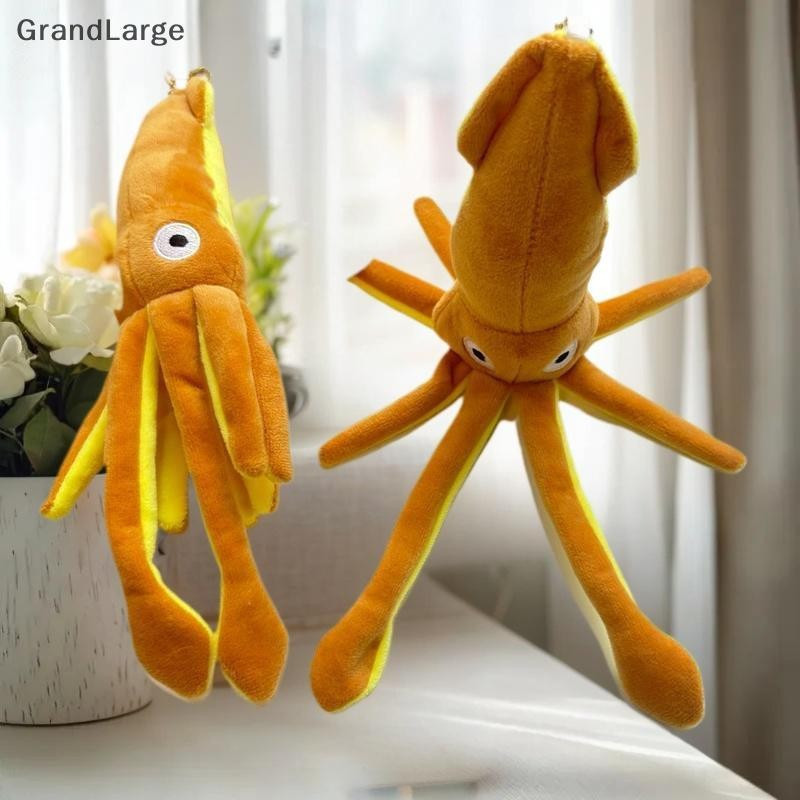 [GrandLarge] 1/2 Pcs Bonito Engraçado Amarelo Lula Polvo Brinquedo De Pelúcia Boneca Chaveiro Mochila Pingente Bolsa Fem
