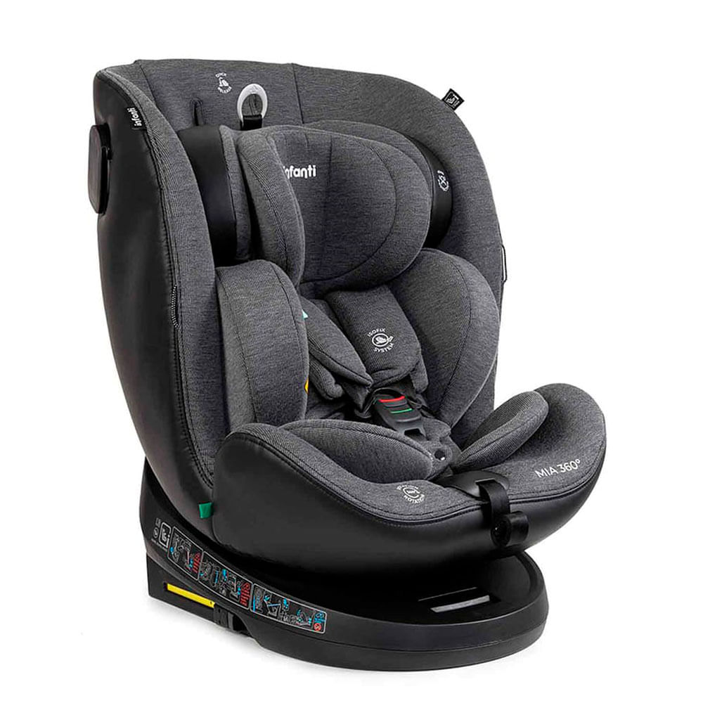 Cadeira para Auto com 5 posições Infanti Mia 360° - Preto