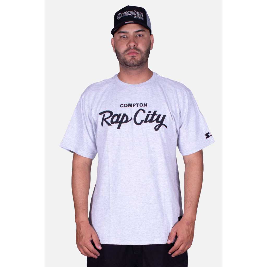 Camiseta Collab Starter x Compton Rap City Cinza Mescla