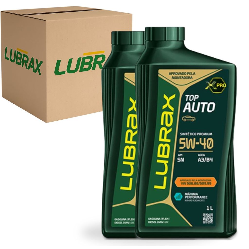 Kit 2 Oleo 5w40 Motor Lubrificante Sintetico A3/B4 VW Lubrax em Oferta na Shopee