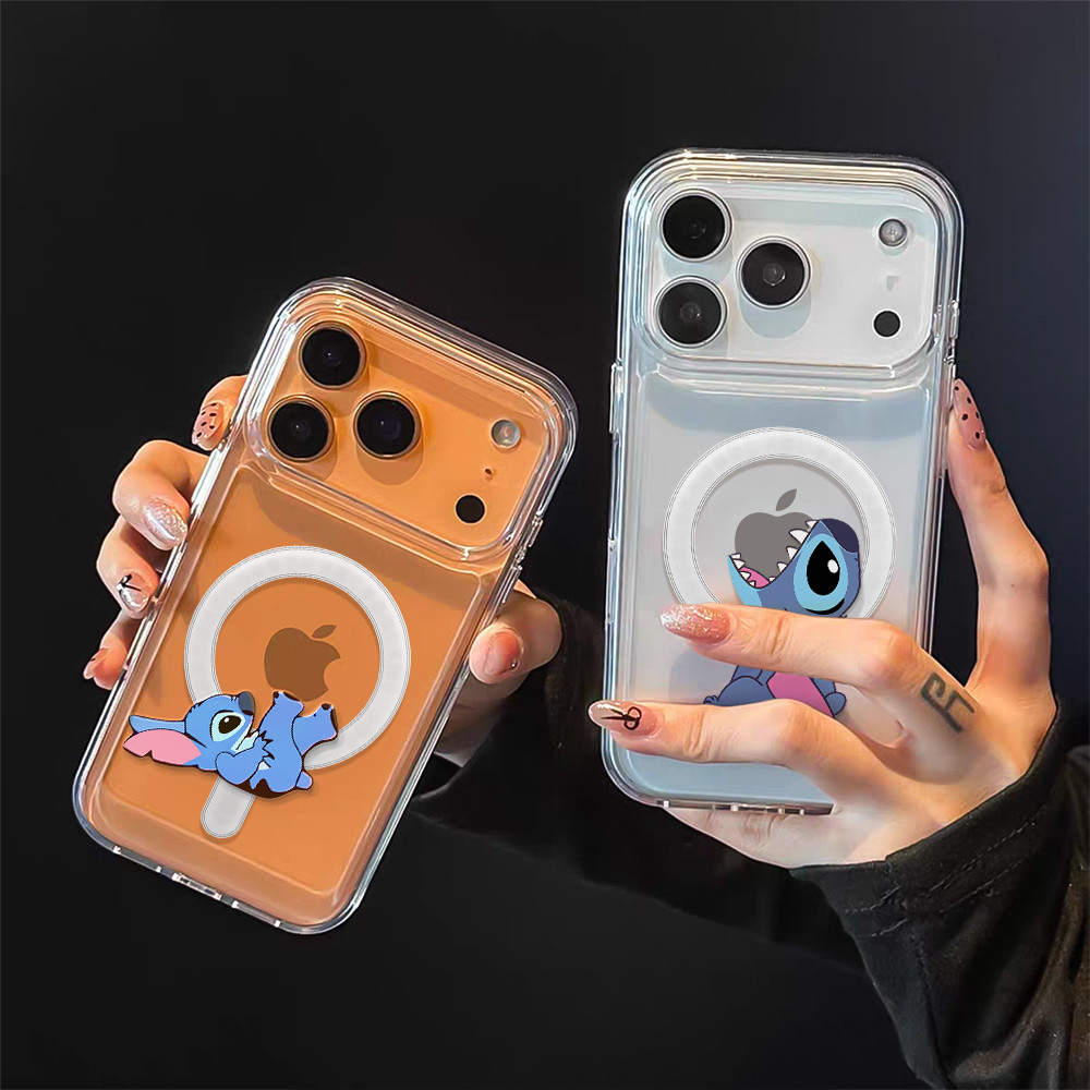 Capa Capinha Para iPhone 17 PRO PROMAX 16 11 12 13 14 15 XS XR Capinha de celular fofa com desenho do Stitch J00047