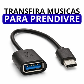 Cabo OTG Tipo C Modelo Android Novo Conecte PenDrive  Mouse Teclado Transfira Musicas Para Pen Drive