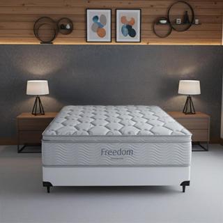 Cama Box e Colchão Freedom - Queen (158x198) em Oferta na Shopee